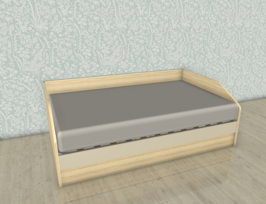 Кровати 120х200, Модульная система Карина Кровать КР-119 Ясень Асахи