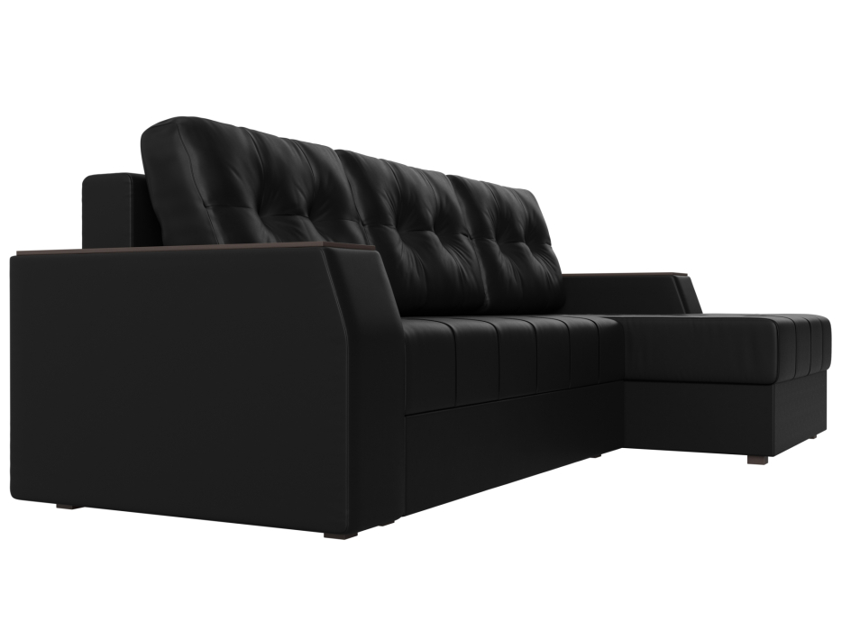 Диваны угловые в гостиную, Угловой диван Эмир БС правый угол, экокожа