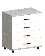 Комоды, Модульная система Грейс Комод КМ-5032  Снежный Ясень