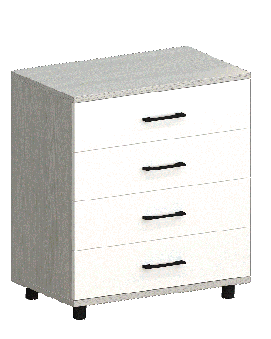 Комоды, Модульная система Грейс Комод КМ-5032  Снежный Ясень