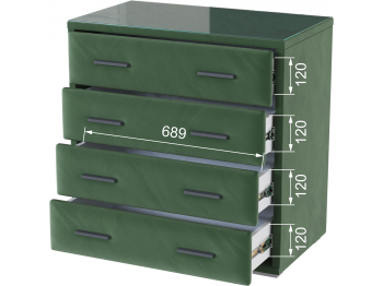 Комод интерьерный со стеклом