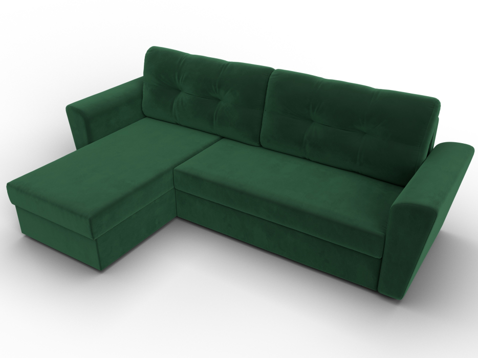 Диваны угловые в гостиную, Угловой диван Амстердам Лайт левый угол, велюр