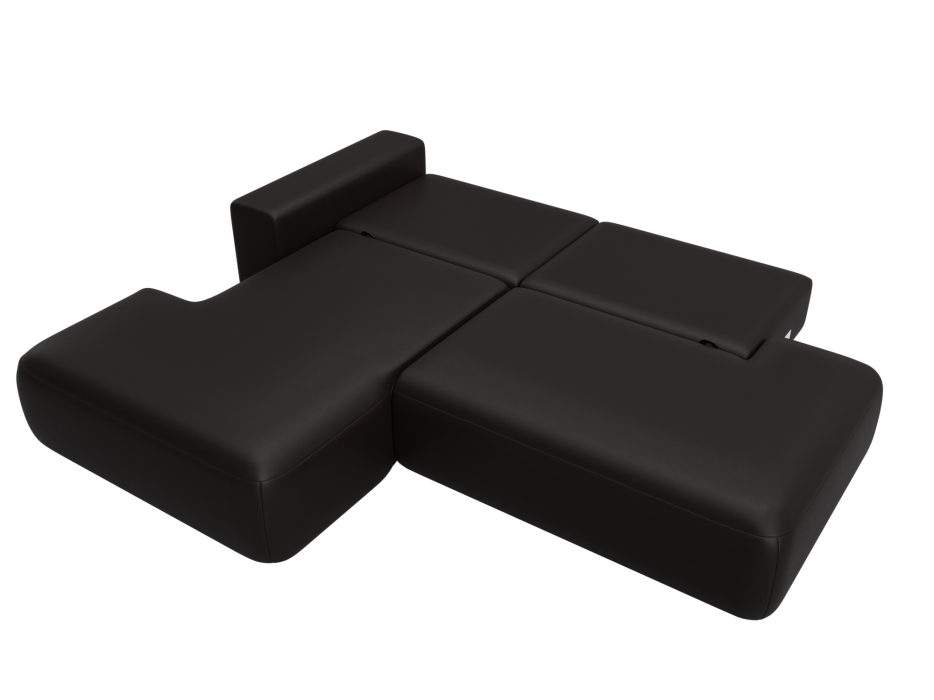 Диваны угловые в гостиную, Диван угловой Лига-036 НПБ Модерн левый угол, экокожа GRIFON