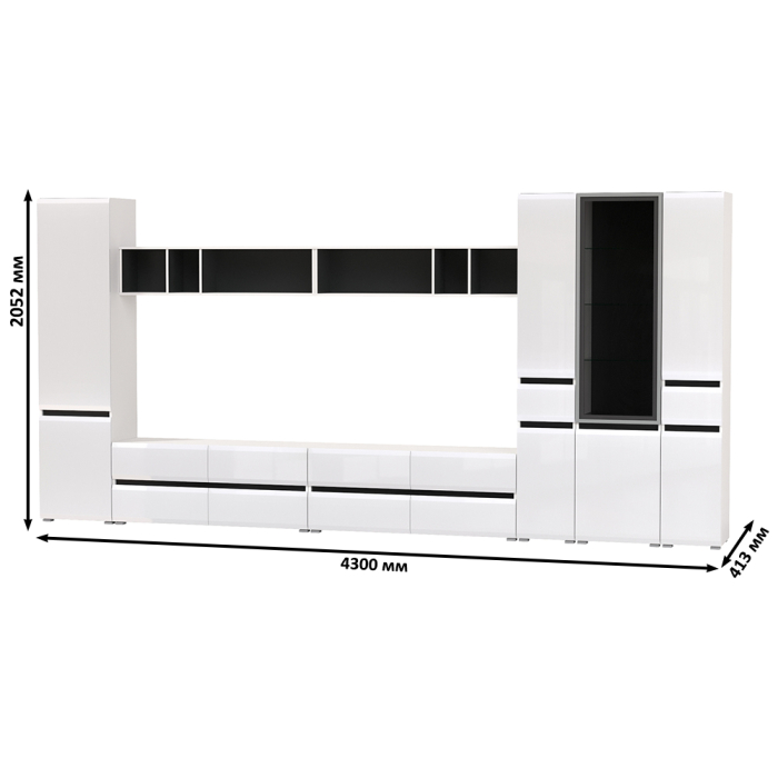 Стенки для гостиной, Сидней модульная стенка для гостиной № 86