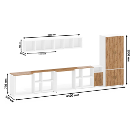 Мебель в детскую комнату подростка для двоих детей Лидер-8 № 57