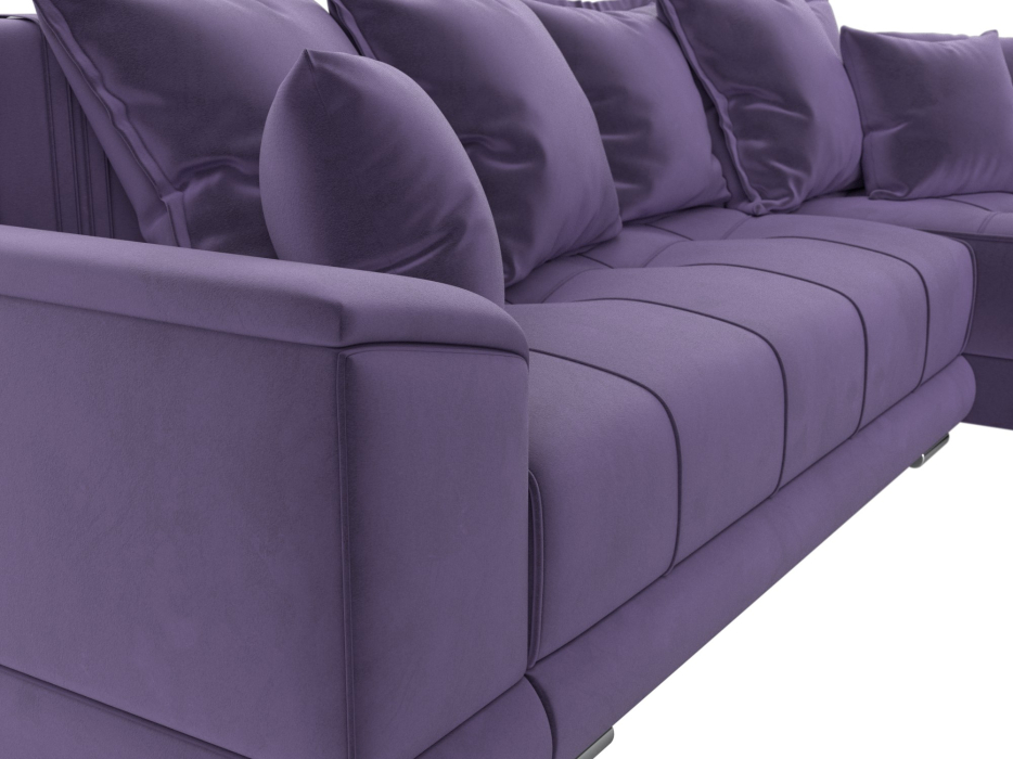 Диваны угловые в гостиную, Угловой диван НордСтар правый угол, велюр