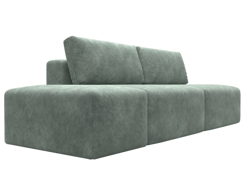 Диваны еврокнижки, Диван прямой модульный с пуфом Лига-060 НПБ, велюр BRUT