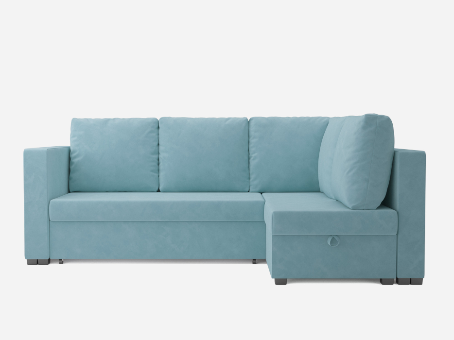 Диваны угловые в гостиную, Диван угловой Мансберг (Велюр)