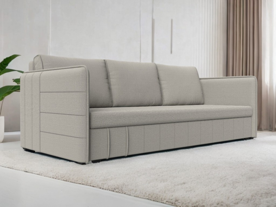 Диваны с ящиком для белья, Прямой диван Слим, рогожка Амур