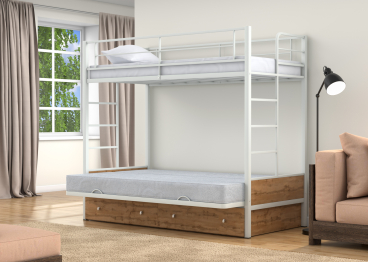 Двухъярусная кровать-диван Дакар 1 ящики Дуб ватан