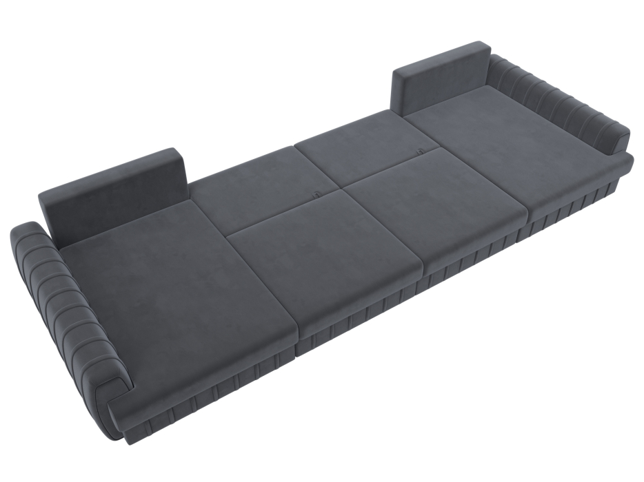 Диваны угловые в гостиную, Диван П-образный Лига-057 НПБ Лонг, велюр SEVEN