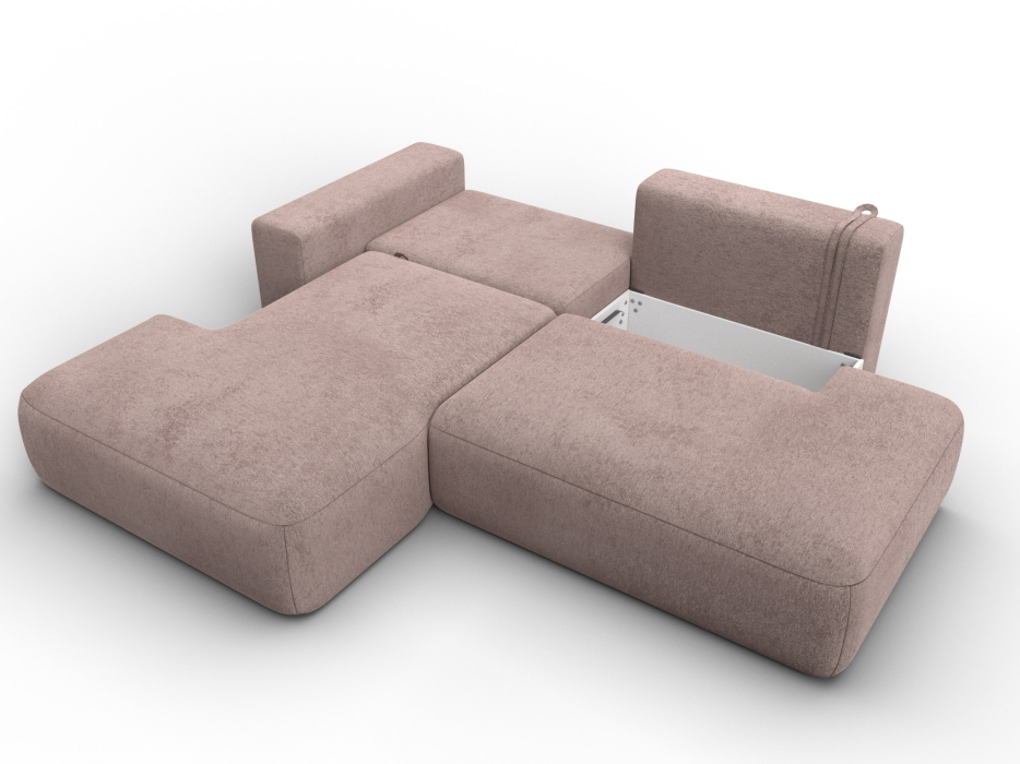 Диваны угловые в гостиную, Диван угловой Лига-036 НПБ Модерн левый угол, велюр TOWER