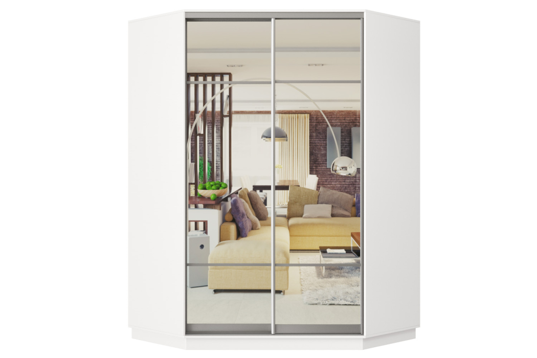 Угловые шкафы, Шкаф-купе Премьер Лайт 71 угловой (11;11) двухдверный