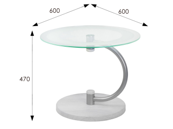 Стол журнальный Мебелик Дуэт 13Н