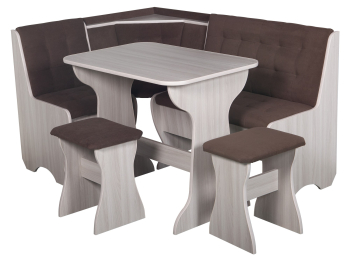 Кухонный уголок Стиль 1Л (со столом СТ4) Ясень шимо светлый / велюр