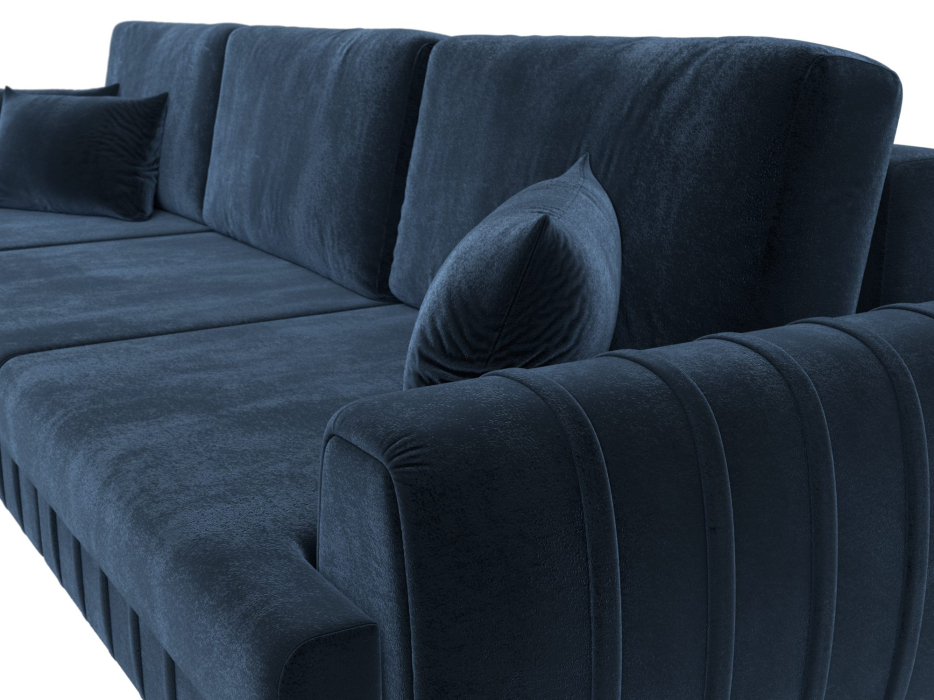 Диваны угловые в гостиную, Диван угловой Лига-057 НПБ Лонг угол левый, велюр TOWER