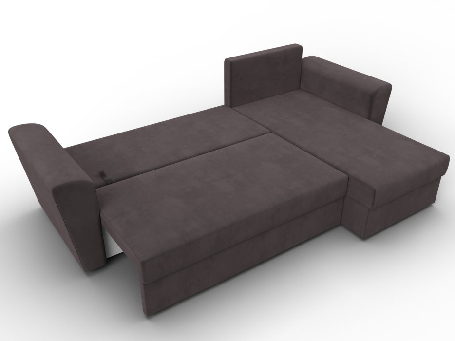 Диваны угловые в гостиную, Угловой диван Амстердам Лайт правый угол, велюр