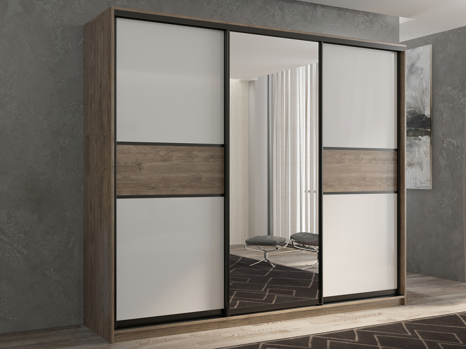 Шкафы-купе 3-х дверные, Шкаф-купе 3х дверный Кааппи 10 240х60