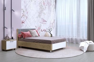 Модульная система Грейс Кровать КР-5011  Гикори Джексон Светлый