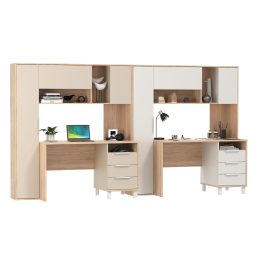 Компьютерные столы для домашнего офиса с тумбочками Комфорт 12.95N