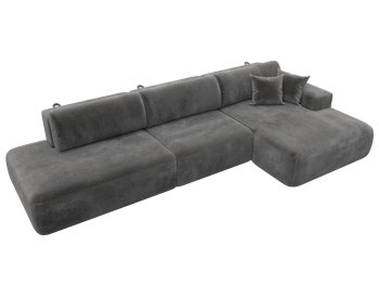 Диван угловой Лига-036 НПБ Модерн Лонг правый угол, велюр TOWER