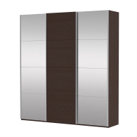 Шкафы-купе 3-х дверные, Шкаф Прайм трио 1ДСП+2 зеркало 2300х2100х570