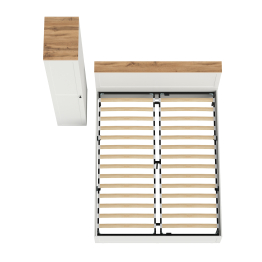 Кровать 1600 с ортопедическим основанием Остин и бельевой шкаф-пенал 13.225