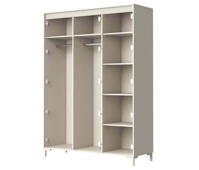 Шкафы распашные, Свейн 479.08 Шкаф 4-х дверный Кашемир серый