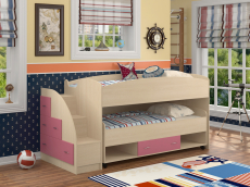 Для подростков, Кровать двухъярусная "Дюймовочка 4.3" (Дуб молочный)