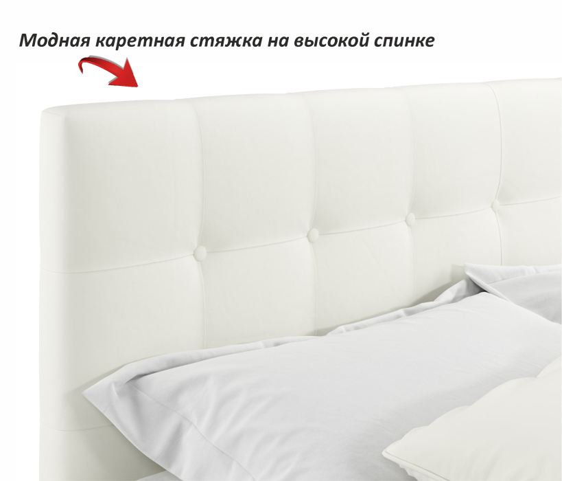 Мягкая кровать, Мягкая кровать Selesta 1600 с матрасом АСТРА с подъемным механизмом