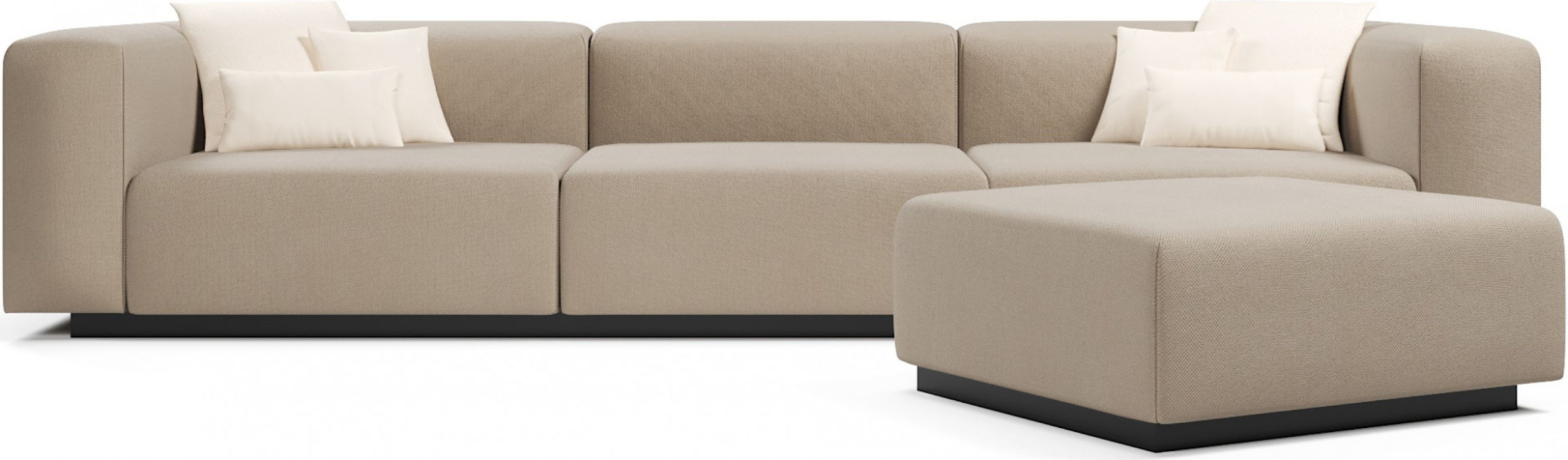 Диваны прямые, Диван прямой модульный нераскладной Наполи 2, велюр