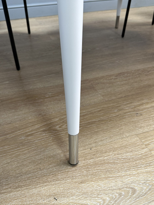 Обеденные столы, Стол Kenner K1250 раздвижной, стекло белое глянец