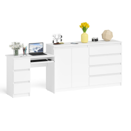 Тумба-комод Мори МК1600.1 и компьютерный стол МС-6 тумба левый