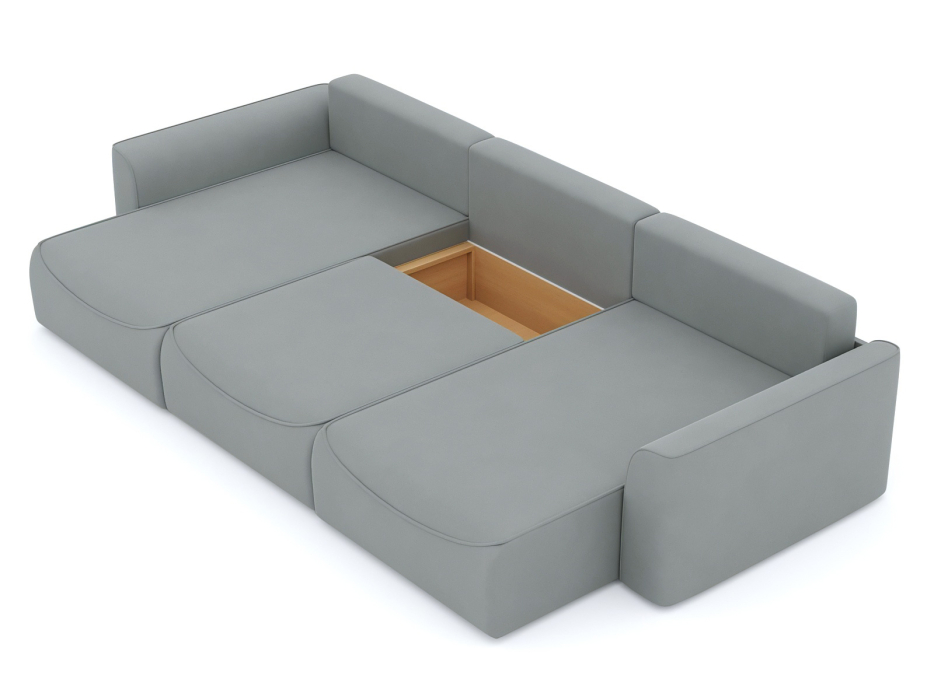 Диваны угловые в гостиную, Диван-кровать П-образный Рафаэль еврокнижка НПБ, велюр