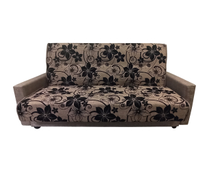 Диван 140  Рогожка Цветы ПБ