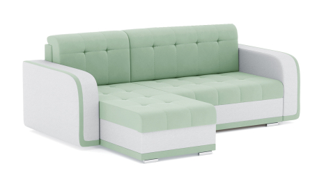 Диван-кровать угловой Генри еврокнижка, велюр+кож.зам