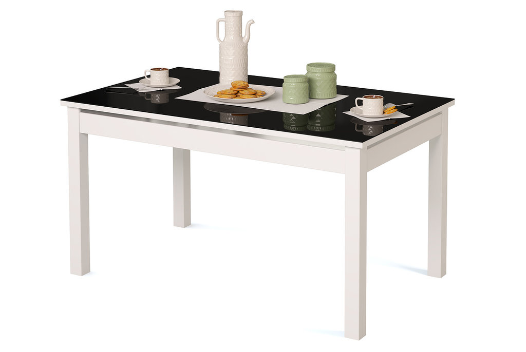 Обеденные столы, Стол Альба белый, стекло