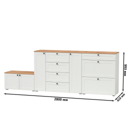 Комод с обувницей и тумбой Остин