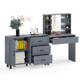 Туалетный столик с подсветкой 115 и тумба-комод 123-1204