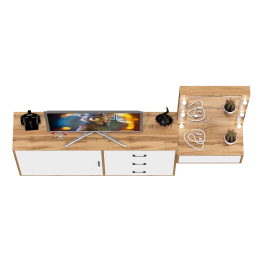 Стол косметический навесной с подсветкой и комод 122-1504