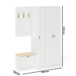 Мебель в прихожую П-6-500 № 47 фрезеровка ромб