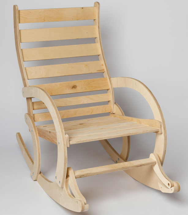 Кресла, Кресло-качалка НЕАПОЛЬ с подножкой без покраски