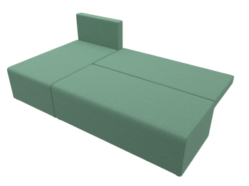 Диван угловой Поло левый угол, рогожка Амур