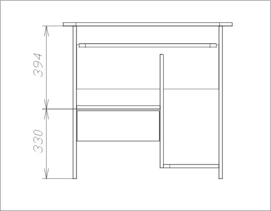Прямые компьютерные столы, Компьютерный стол КСТ-10.1