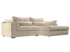 Диваны угловые в гостиную, Угловой диван Пекин угол правый, микровельвет