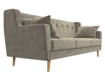 Прямой диван Брайтон 3, микровельвет