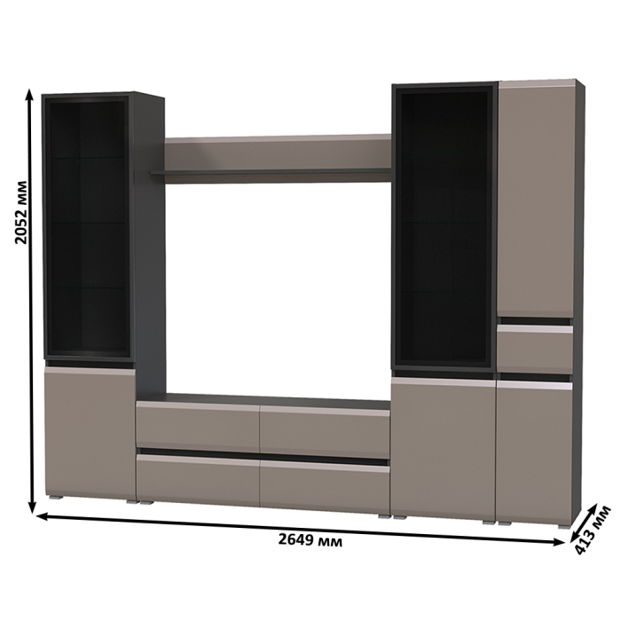 Стенки для гостиной, Сидней Комплектация № 56