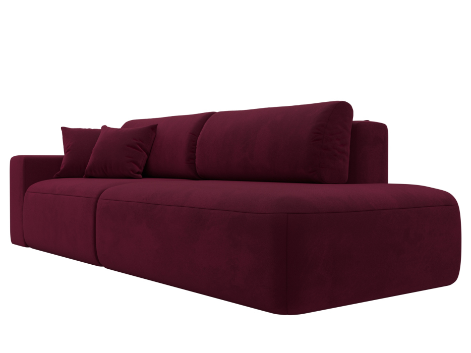 Диваны еврокнижки, Диван прямой Лига-036 Модерн подлокотник слева, микровельвет