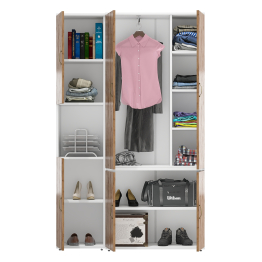 Шкаф для одежды широкий 20Б и пенал с нишей Лидер-8