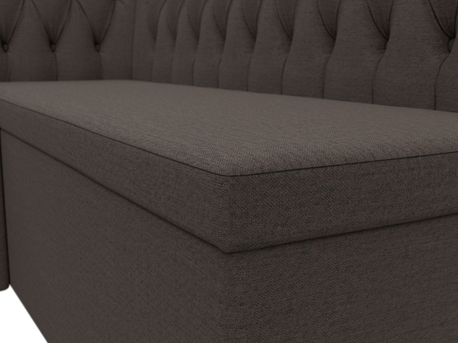 Кухонные уголки, Диван кухонный угловой Мирта левый угол, рогожка Амур